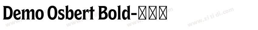 Demo Osbert Bold字体转换
